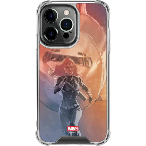 Marvel Black Widow Running iPhone 15 Pro Max Clear Case